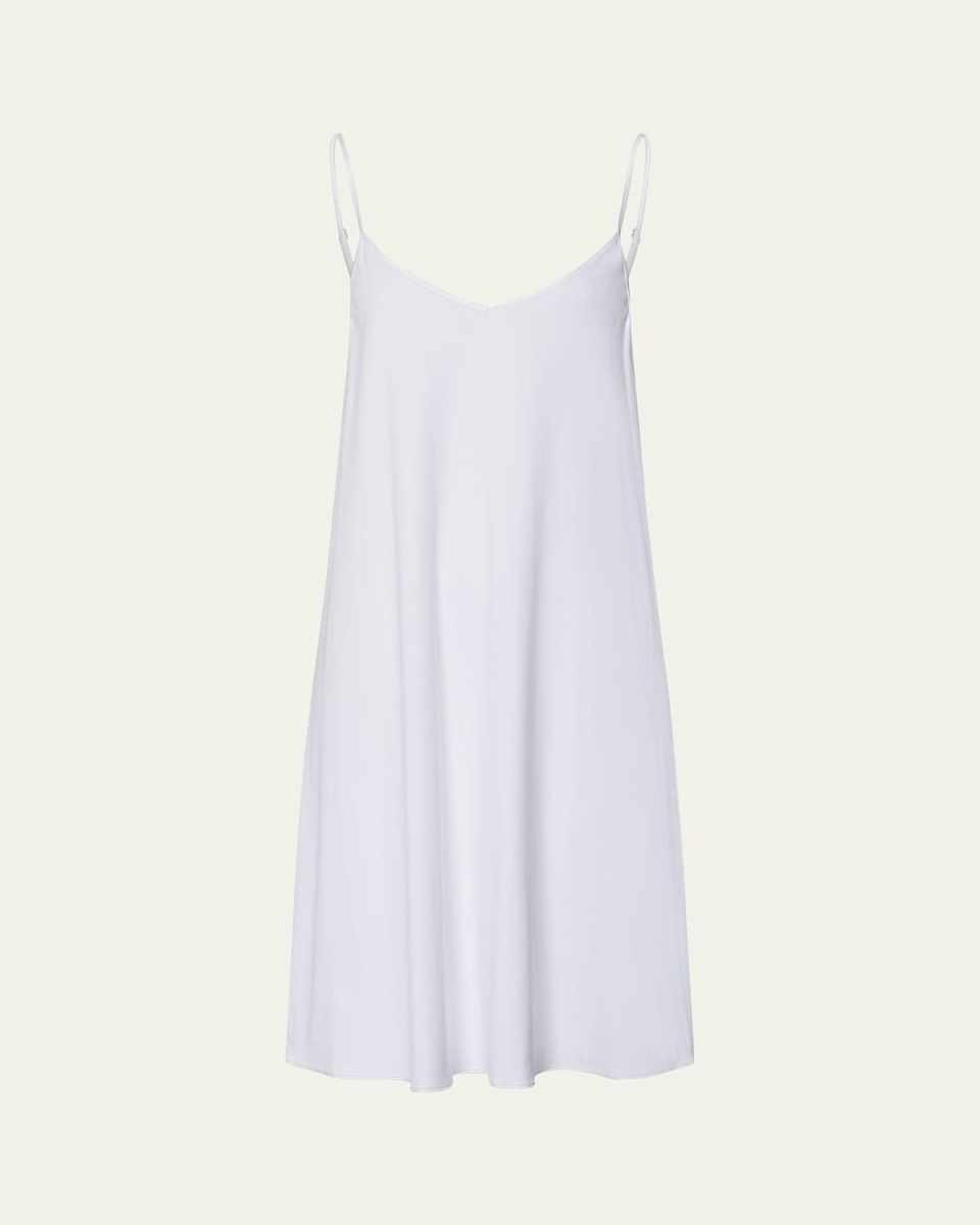 Silk-Trim Cotton Chemise